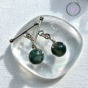 Moss Agate Chain Cufflinks